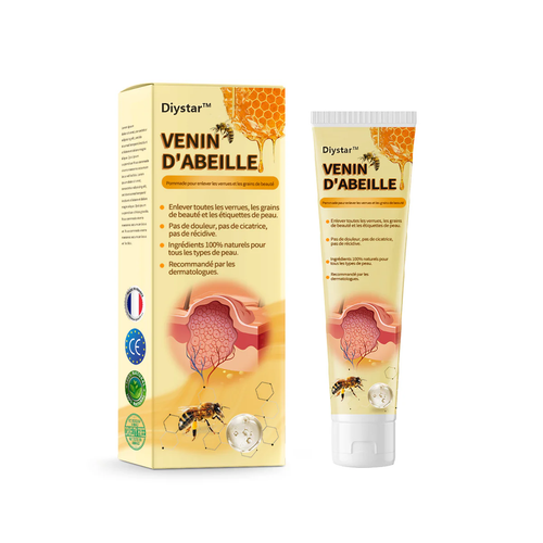 Diystar™ Crème Soin Expert pour Verrues et Grains de Beauté au Venin d’Abeille (Recommandée par la SFD 👩⚕)